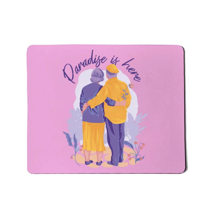 Paradise Is Here Alder Couple Mousepad