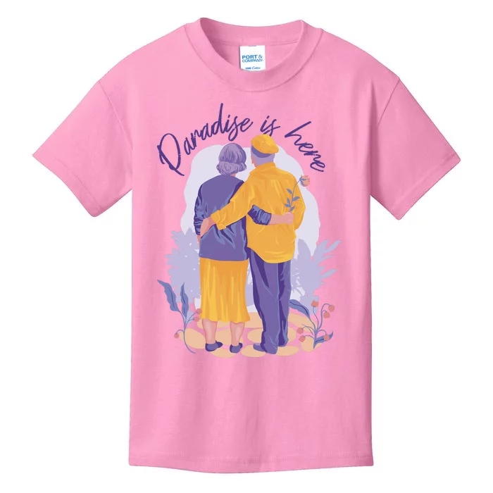 Paradise Is Here Alder Couple Kids T-Shirt