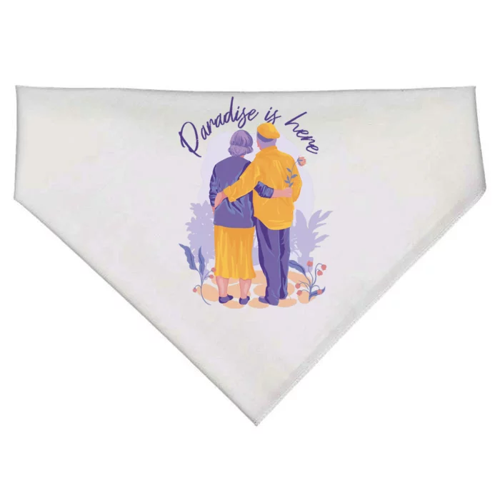 Paradise Is Here Alder Couple USA-Made Doggie Bandana