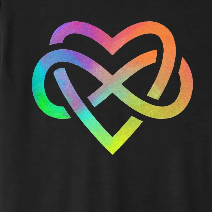 Polyamory Infinity Heart Symbol Neverending Love LGBT Gift ChromaSoft Performance T-Shirt