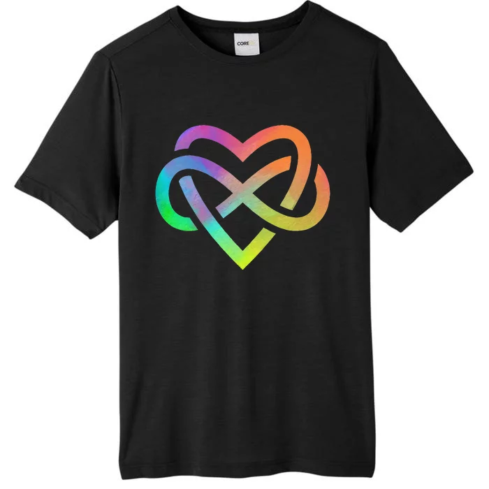 Polyamory Infinity Heart Symbol Neverending Love LGBT Gift ChromaSoft Performance T-Shirt