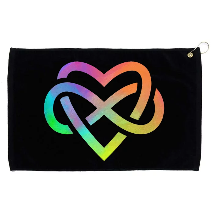 Polyamory Infinity Heart Symbol Neverending Love LGBT Gift Grommeted Golf Towel