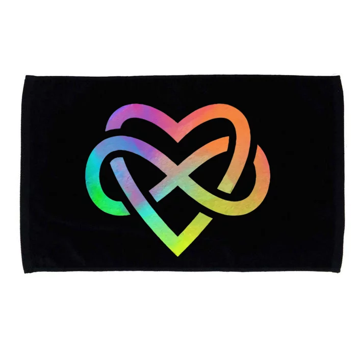 Polyamory Infinity Heart Symbol Neverending Love LGBT Gift Microfiber Hand Towel