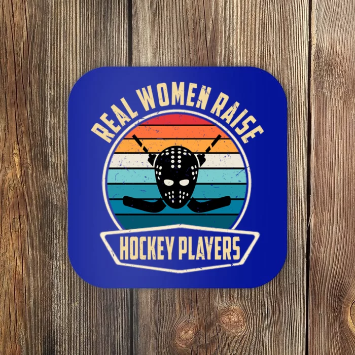 Proud Ice Hockey Mom Real Raise Hockey Players Cute Gift Coaster