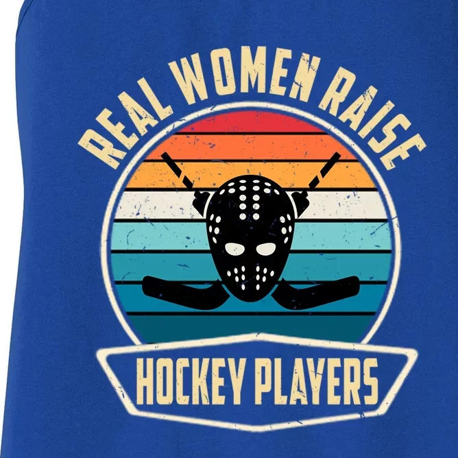 Proud Ice Hockey Mom Real Raise Hockey Players Cute Gift Women's Racerback Tank