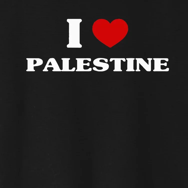 Palestine I Heart Palestine Souvenir I Love Palestine Women's Crop Top Tee