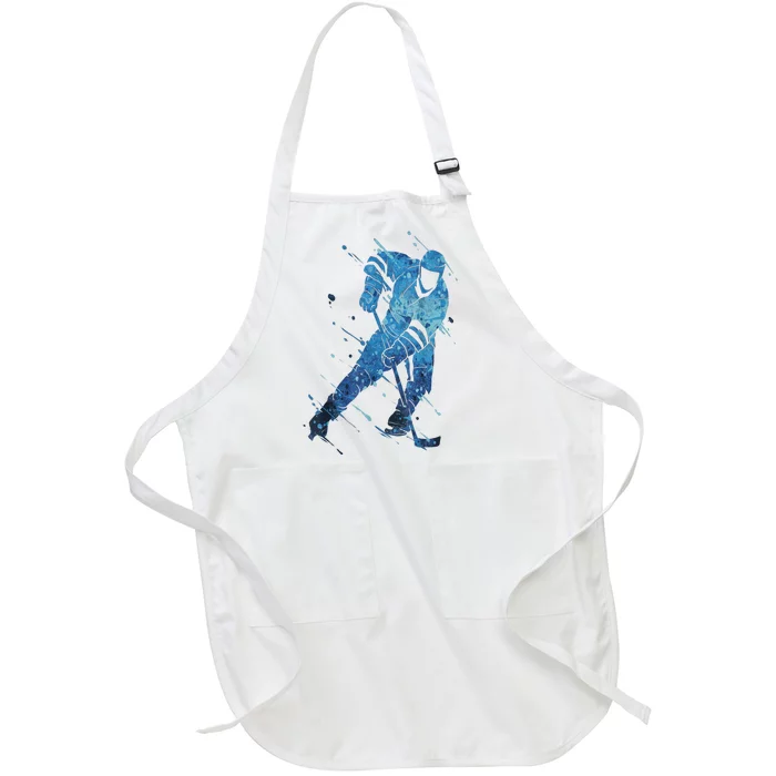 Player Ice Hockey Gift Winter Sports Full-Length Apron With Pocket