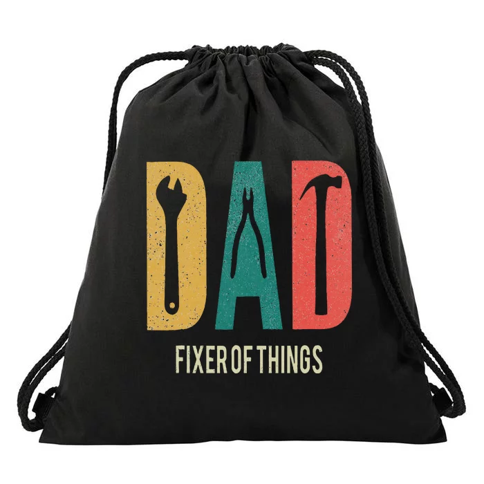 Papa If He Cant Fix It No One Can Fathers Day Dad Drawstring Bag