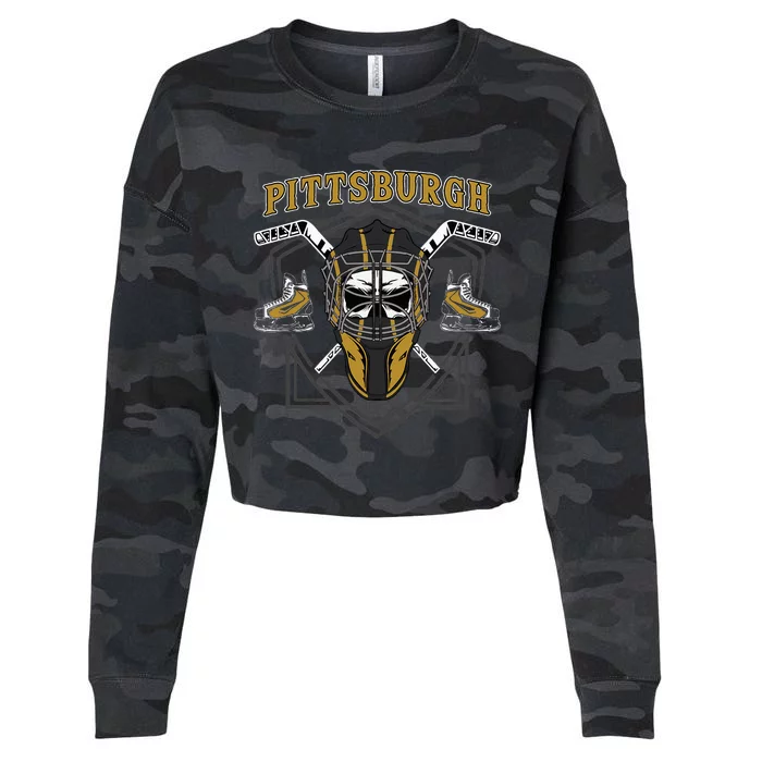 Pittsburgh Icehockey Hockey Cropped Pullover Crew