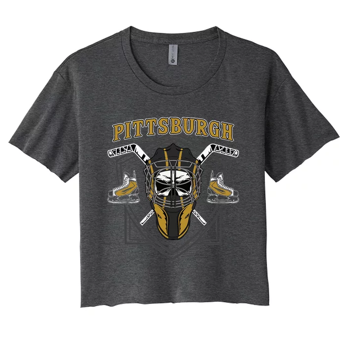 Pittsburgh Icehockey Hockey Women's Crop Top Tee