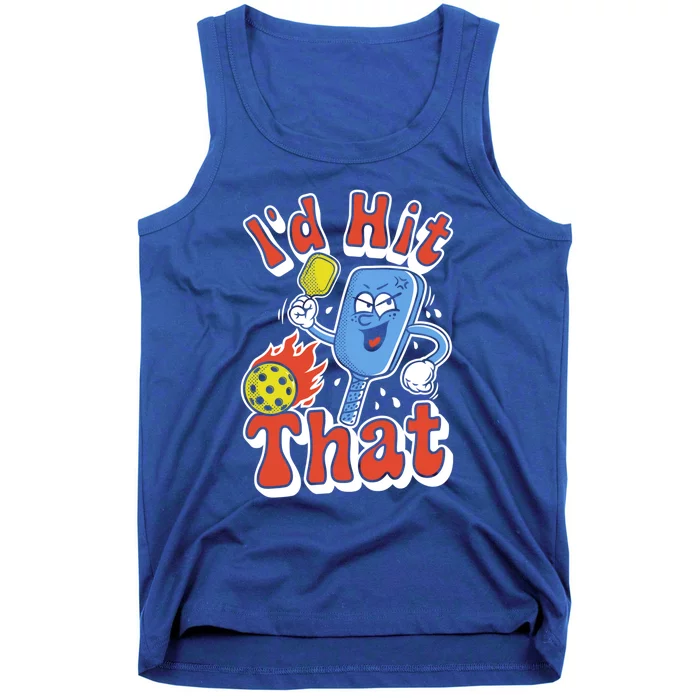 Pickleball ID Hit That Pickle Ball Funny Paddleball Player Gift Tank Top