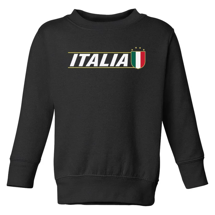 Proud Italian Italia Design Italian Soccer Jersey Style Toddler Sweatshirt