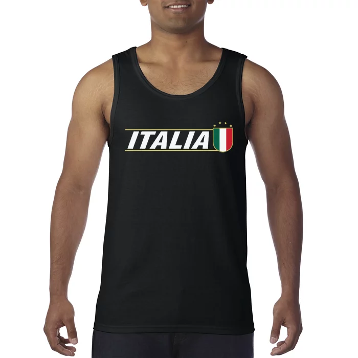 Proud Italian Italia Design Italian Soccer Jersey Style Tank Top