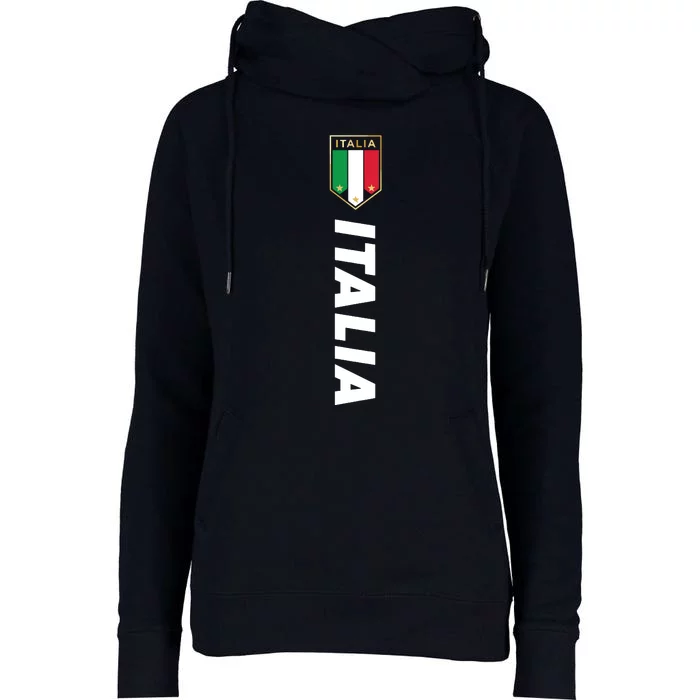 Proud Italian Italia Design Italian Soccer Jersey Style Womens Funnel Neck Pullover Hood