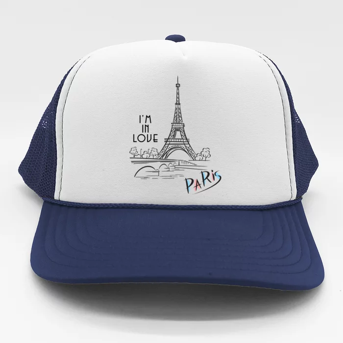 Paris, I'm In Love Trucker Hat