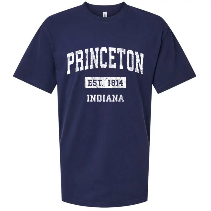 Princeton Indiana In Vintage Sports Established Sueded Cloud Jersey T-Shirt