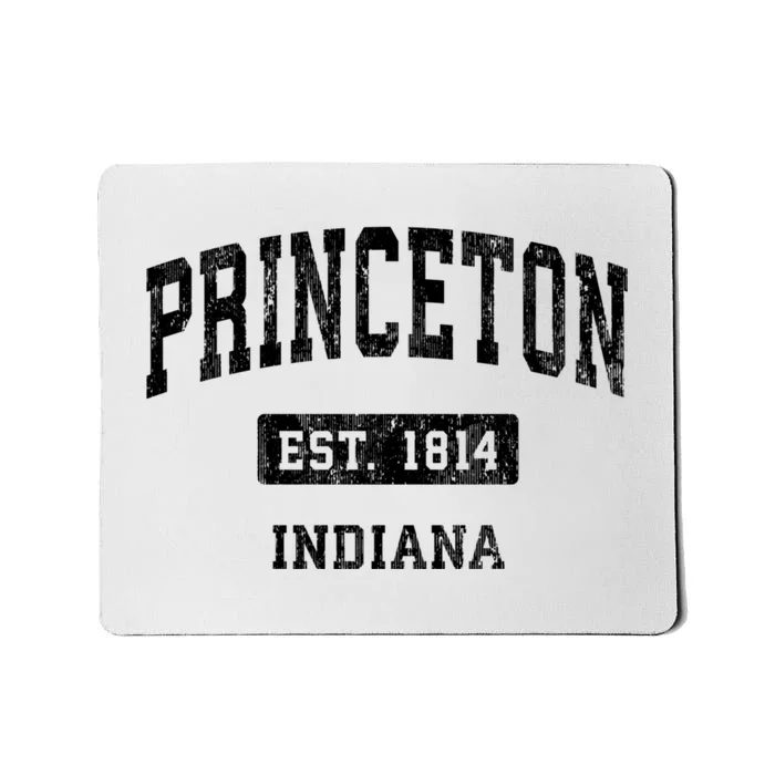 Princeton Indiana In Vintage Sports Established Mousepad