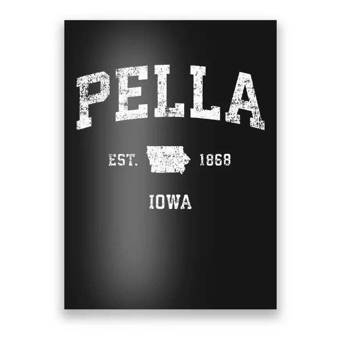 Pella Iowa IA Vintage Athletic Sports Design Poster