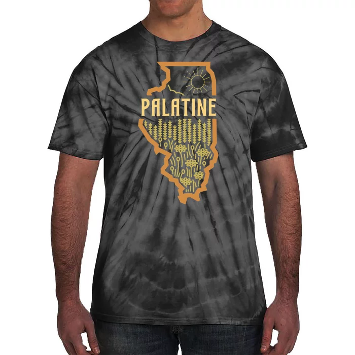 Palatine Illinois (IL) Prairie Landscape Graphic Tie-Dye T-Shirt