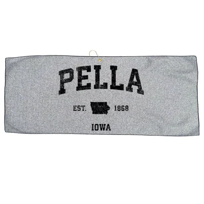 Pella Iowa Ia Vintage Sports Large Microfiber Waffle Golf Towel