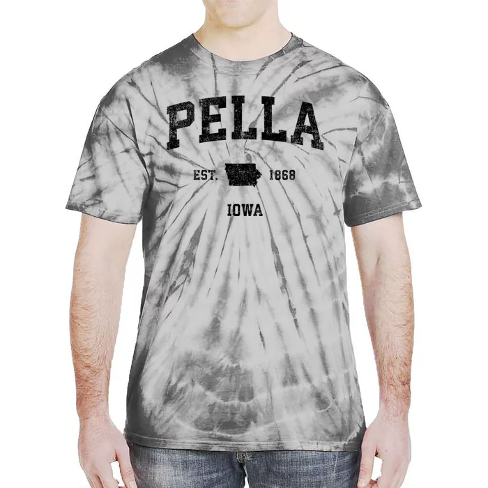 Pella Iowa Ia Vintage Sports Tie-Dye T-Shirt