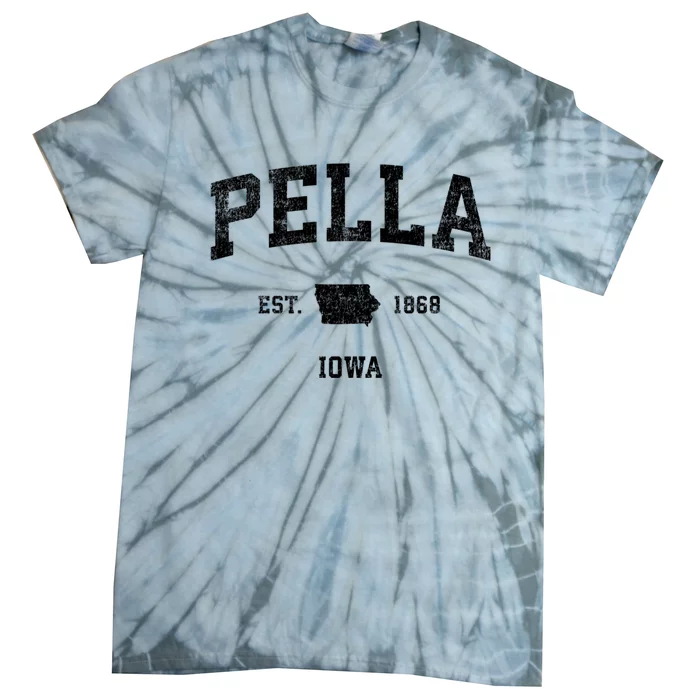 Pella Iowa Ia Vintage Sports Tie-Dye T-Shirt