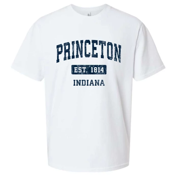 Princeton Indiana In Vintage Sports Established Sueded Cloud Jersey T-Shirt