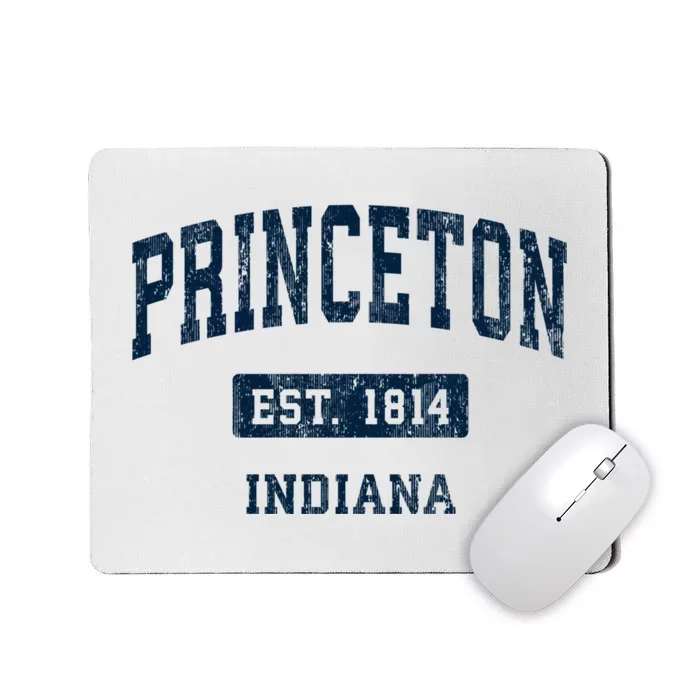 Princeton Indiana In Vintage Sports Established Mousepad