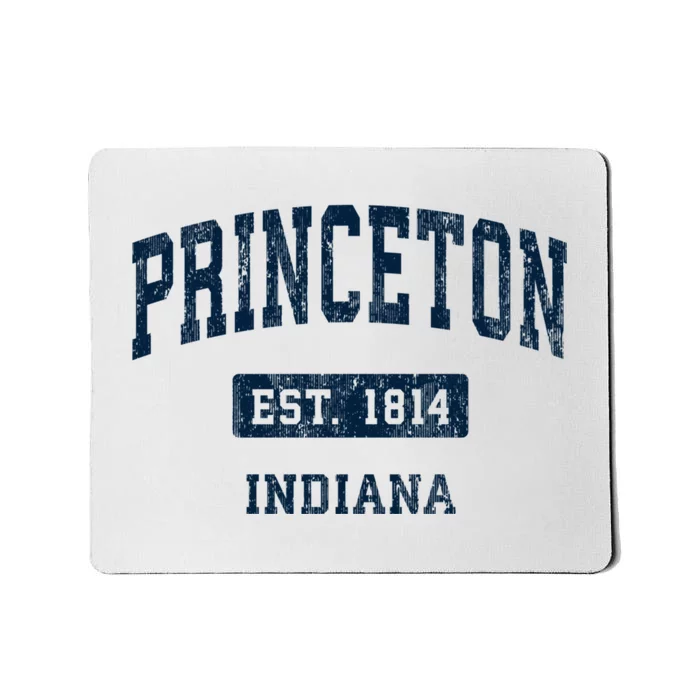 Princeton Indiana In Vintage Sports Established Mousepad