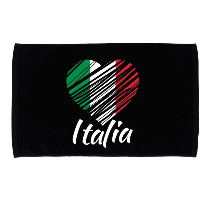 Proud Italian Italia Design Italian Heart Love Italy Gift Microfiber Hand Towel