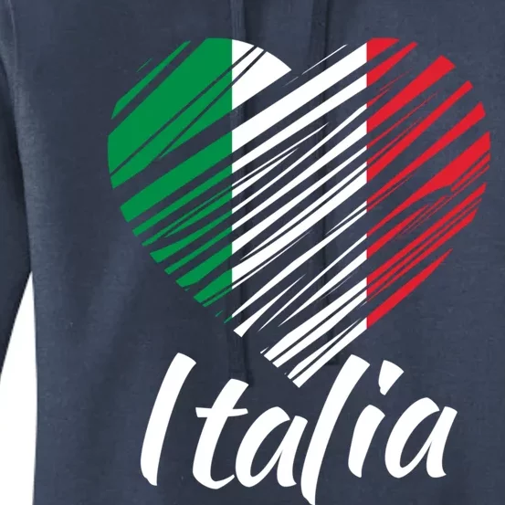 Proud Italian Italia Design Italian Heart Love Italy Gift Women's Pullover Hoodie