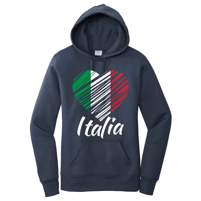 Proud Italian Italia Design Italian Heart Love Italy Gift Women's Pullover Hoodie