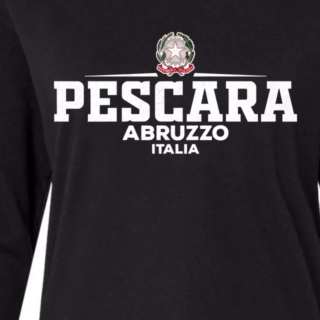 Pescara Italia Italy Womens Cotton Relaxed Long Sleeve T-Shirt