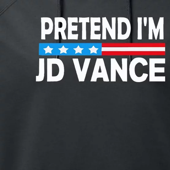 Pretend IM Jd Vance Funny Lazy Halloween Costume Performance Fleece Hoodie