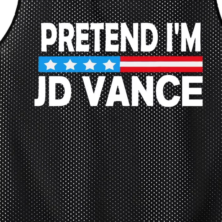 Pretend IM Jd Vance Funny Lazy Halloween Costume Mesh Reversible Basketball Jersey Tank