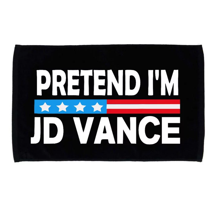 Pretend IM Jd Vance Funny Lazy Halloween Costume Microfiber Hand Towel