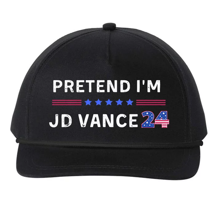 Pretend IM Jd Vance Funny Lazy Halloween Costume Snapback Five-Panel Rope Hat