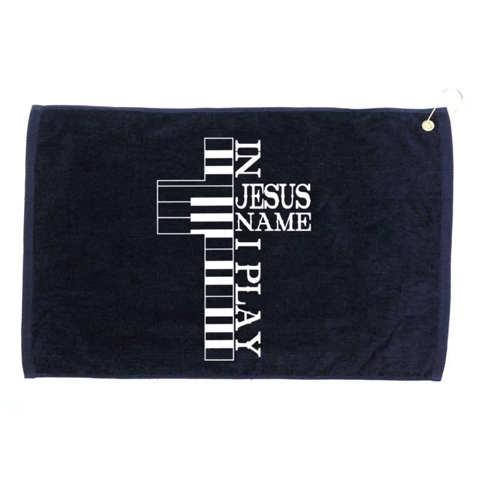 Piano In Jesus Name I Play Jesus Cross Pianist Christian Cool Gift Grommeted Golf Towel