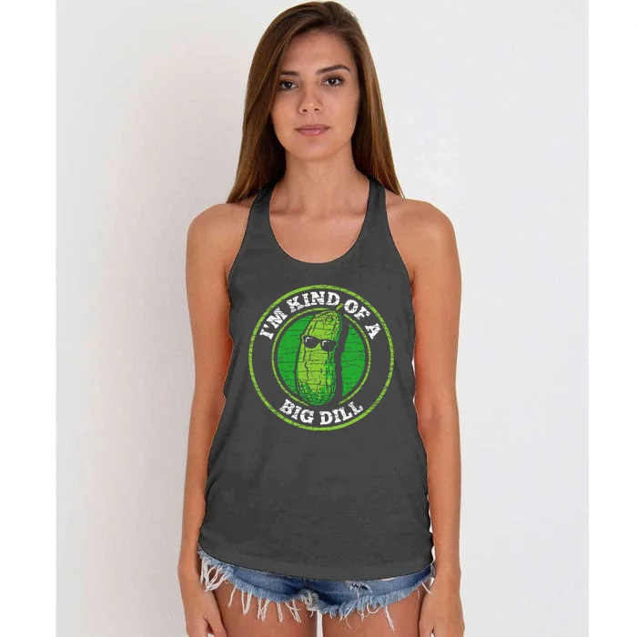 Pickle IM Kind Of A Big Dill Women's Knotted Racerback Tank