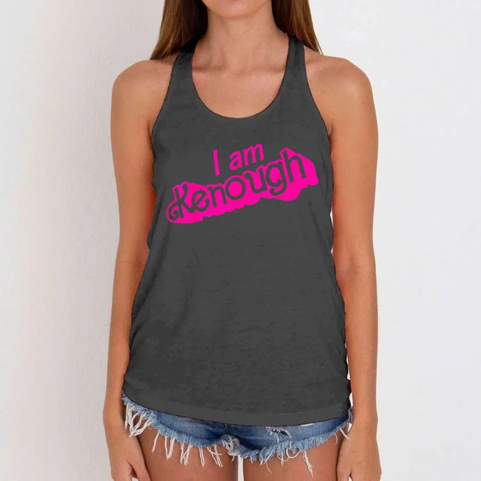 Pinky Im Ken I Am Ken Funny Enough Women's Knotted Racerback Tank