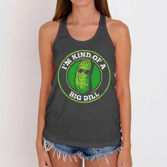 Pickle IM Kind Of A Big Dill Women's Knotted Racerback Tank