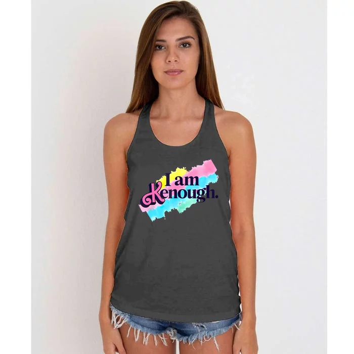 Pinky Im Ken I Am Ken Funny Enough Women's Knotted Racerback Tank