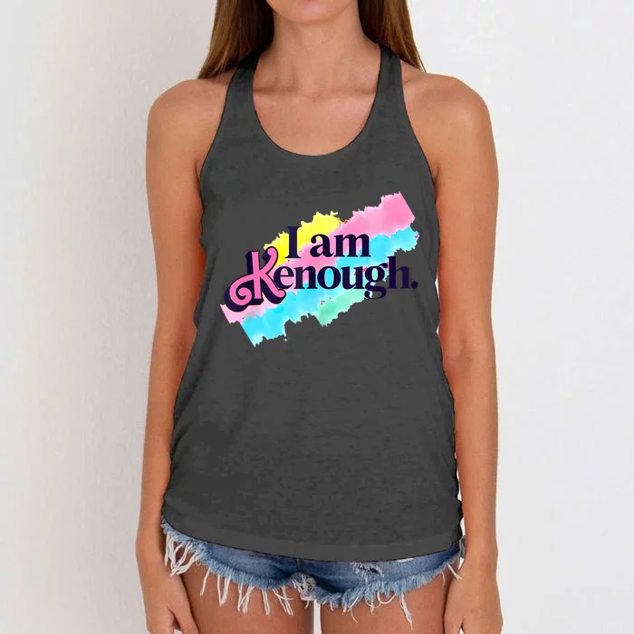 Pinky Im Ken I Am Ken Funny Enough Women's Knotted Racerback Tank