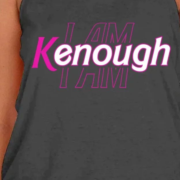 Pinky Im Ken I Am Kenough Funny Enough Women's Knotted Racerback Tank