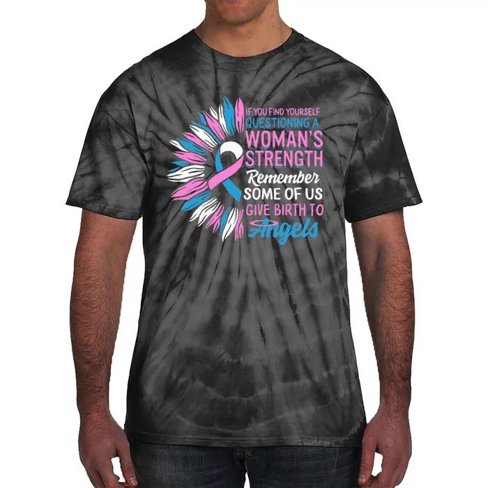 Pregnancy Infant Loss Awareness Strength Mommy of Angel Tie-Dye T-Shirt