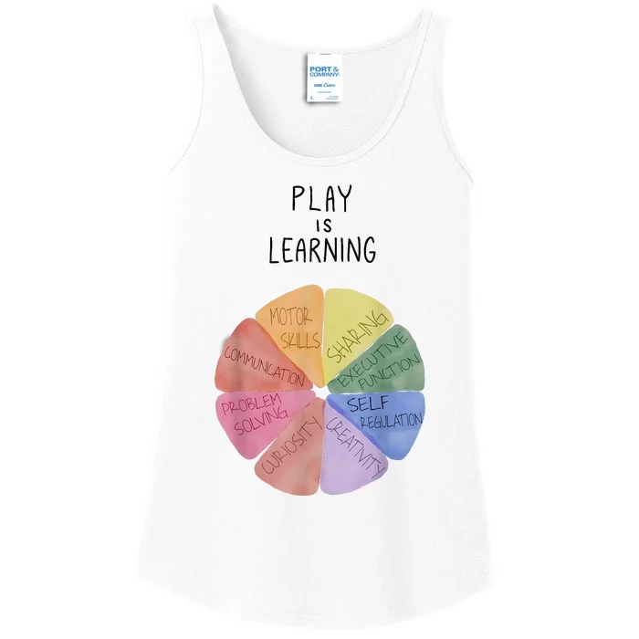 Play Is Learning Flower Floral Ladies Essential Tank