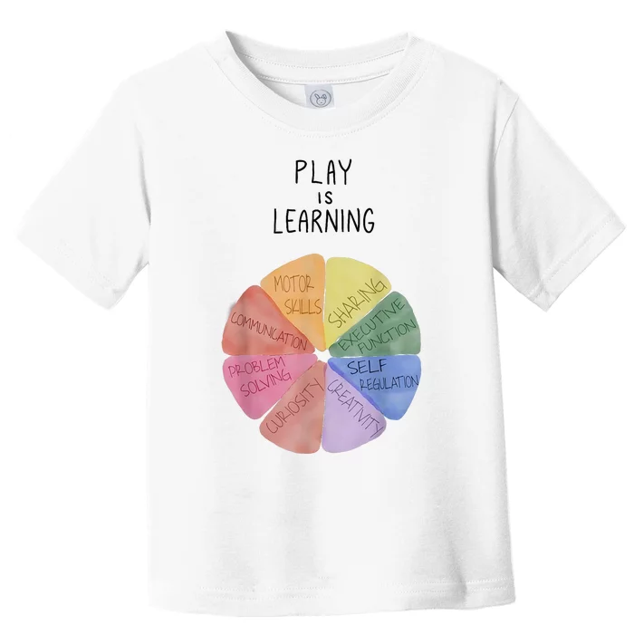 Play Is Learning Flower Floral Toddler T-Shirt