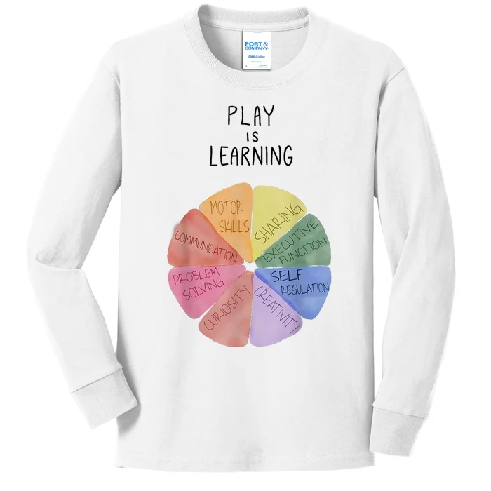 Play Is Learning Flower Floral Kids Long Sleeve Shirt