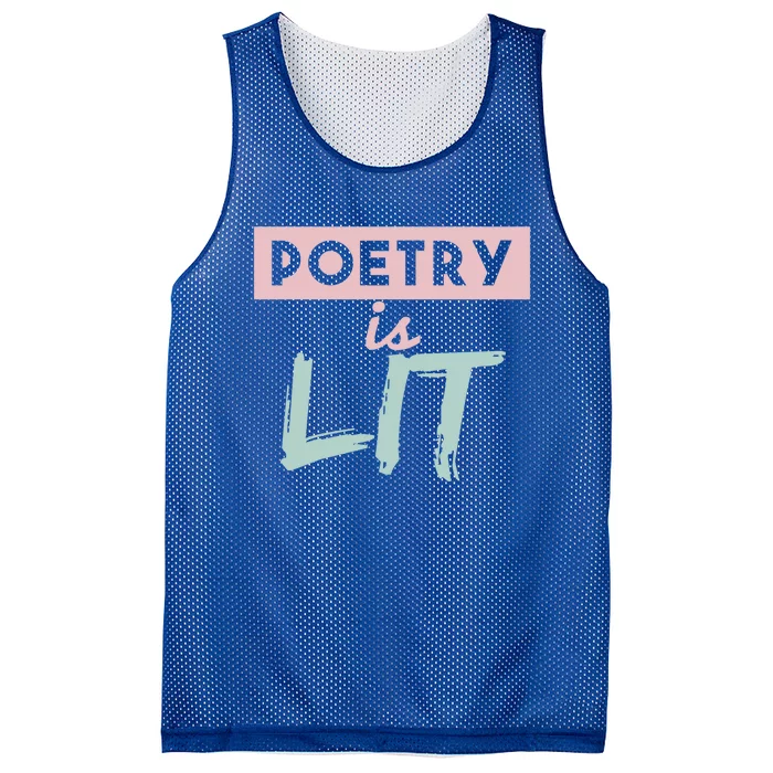 Poetry Is Lit Gift Poet Poetry Quotes Gift Mesh Reversible Basketball Jersey Tank