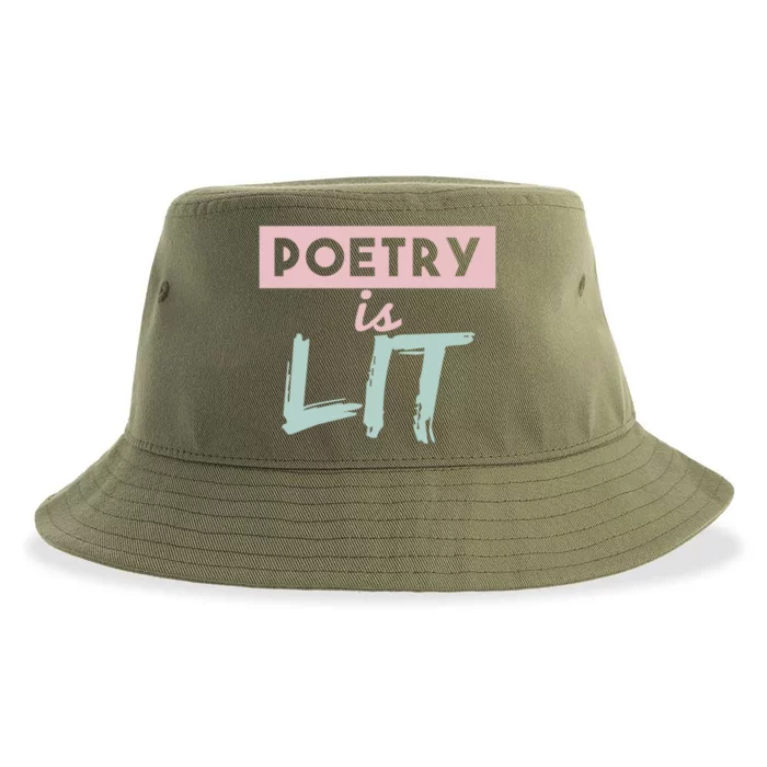 Poetry Is Lit Gift Poet Poetry Quotes Gift Sustainable Bucket Hat